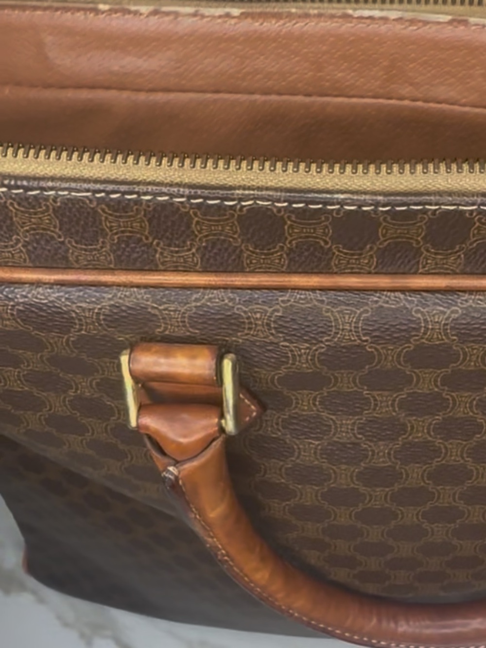 Rare Vintage CELINE Macadam Briefcase |Document tote | Pre Loved Luxury - Picture 14 of 15